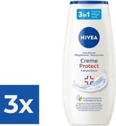 Nivea Douchegel  Creme Protect & Dexpanthenol 250 ml - Voordeelverpakking 3 stuks