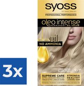SYOSS Oleo Intense 9-11 Cool Blond haarverf - 1 stuk - Voordeelverpakking 3 stuks