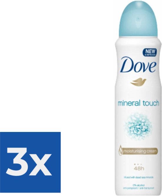 Dove Deodorant Mineral Touch 150ml - Voordeelverpakking 3 stuks | bol