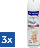 Hansaplast Voetdeodorant Spray 2in1 Protectie 150ml - Voordeelverpakking 3 stuks