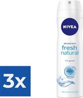 Nivea Deodorant Spray Fresh Natural 150 ml - Voordeelverpakking 3 stuks