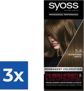 SYOSS Color baseline 5-8 Hazelnootbruin - 1 stuk - Voordeelverpakking 3 stuks
