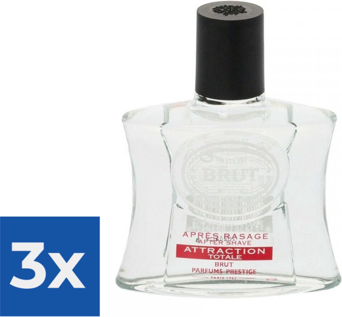 Brut Aftershave Men | Attraction Totale | 100 ml - Voordeelverpakking 3 stuks