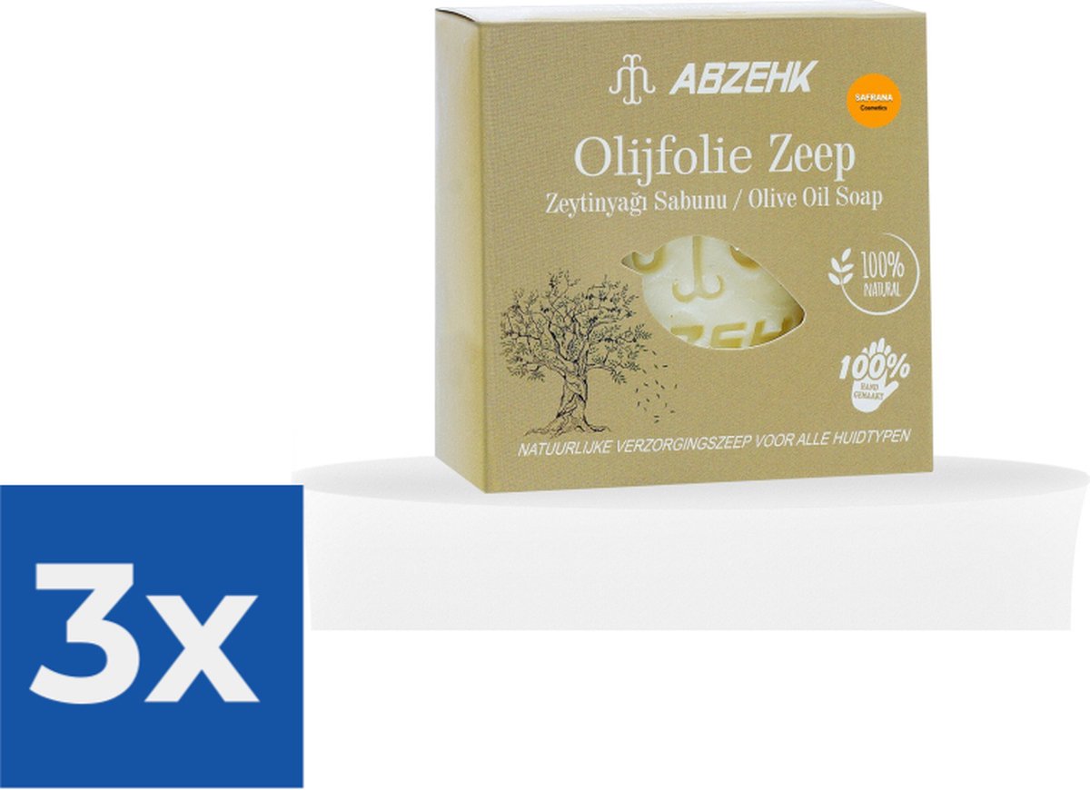 Abzehk Zeep - Olijfolie - 150gr - Voordeelverpakking 3 stuks