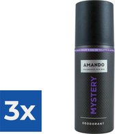 Amando Deodorant Spray Mystery 150 ml - Voordeelverpakking 3 stuks