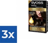 SYOSS Oleo Intense 2-10 Bruinzwart Haarverf - 1 stuk - Voordeelverpakking 3 stuks