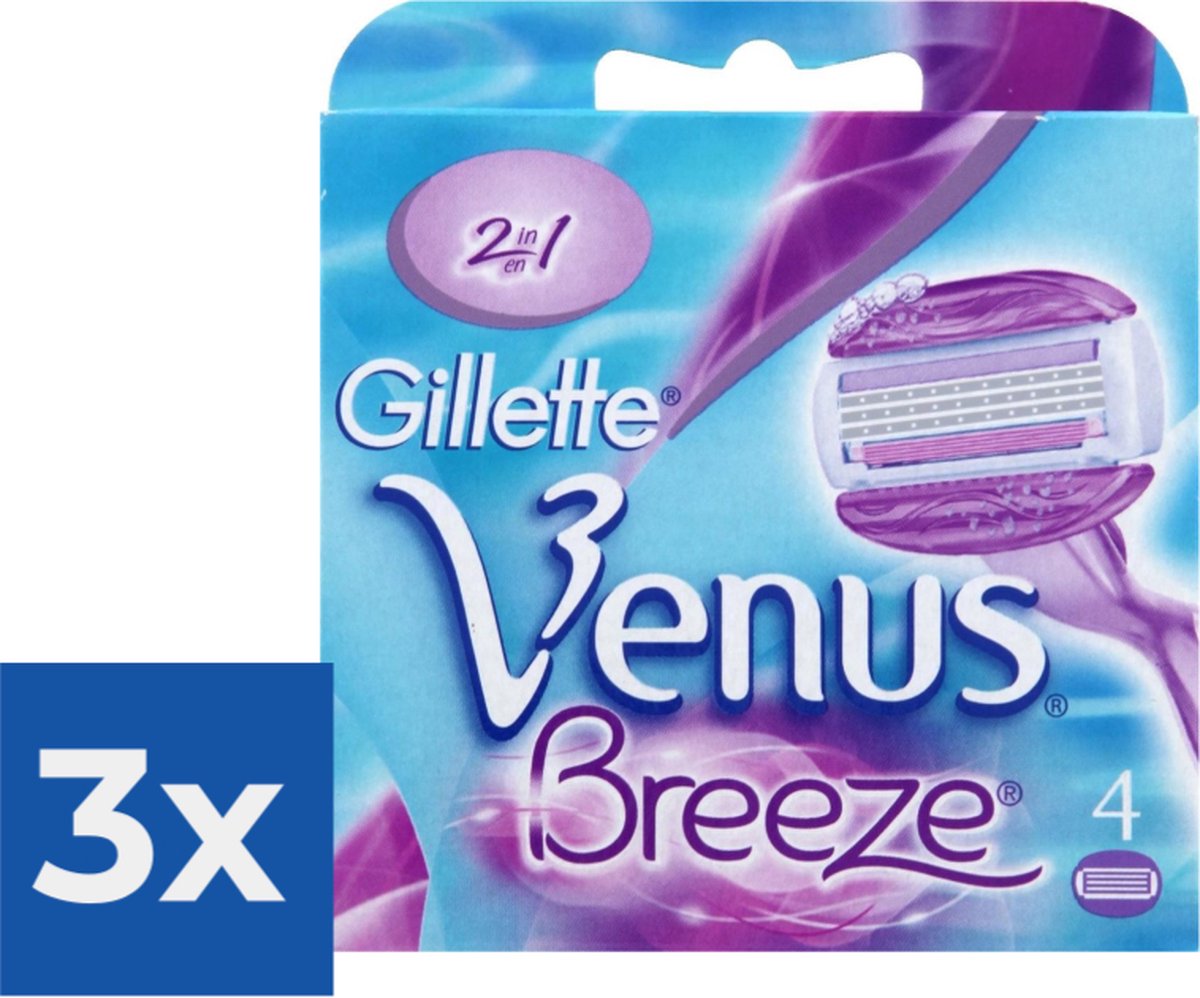 Gillette Venus Breeze - 4 Scheermesjes - Voordeelverpakking 3 stuks