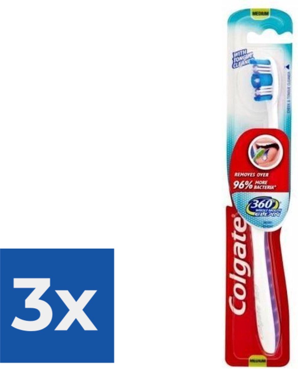 Colgate Tandenborstel - Whole Mouth Clean Medium - Voordeelverpakking 3 stuks