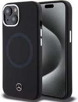 Mercedes-Benz Silicone Back Case (MagSafe Compatible) - Geschikt voor Apple iPhone 15 (6.1") - Zwart