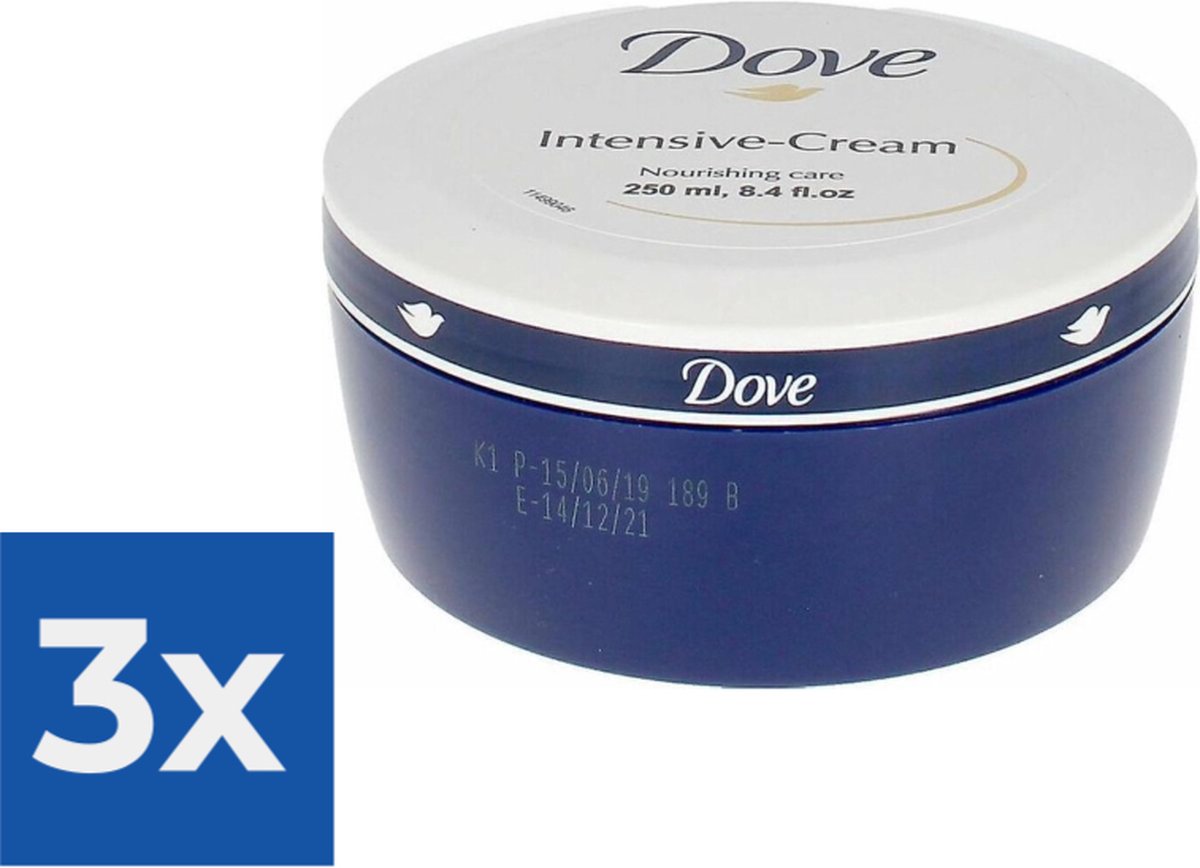 Goedkoopste Dove gezichts- en bodycrème 250ml - Nourishing Body Care - Voordeelverpakking 3 stuks