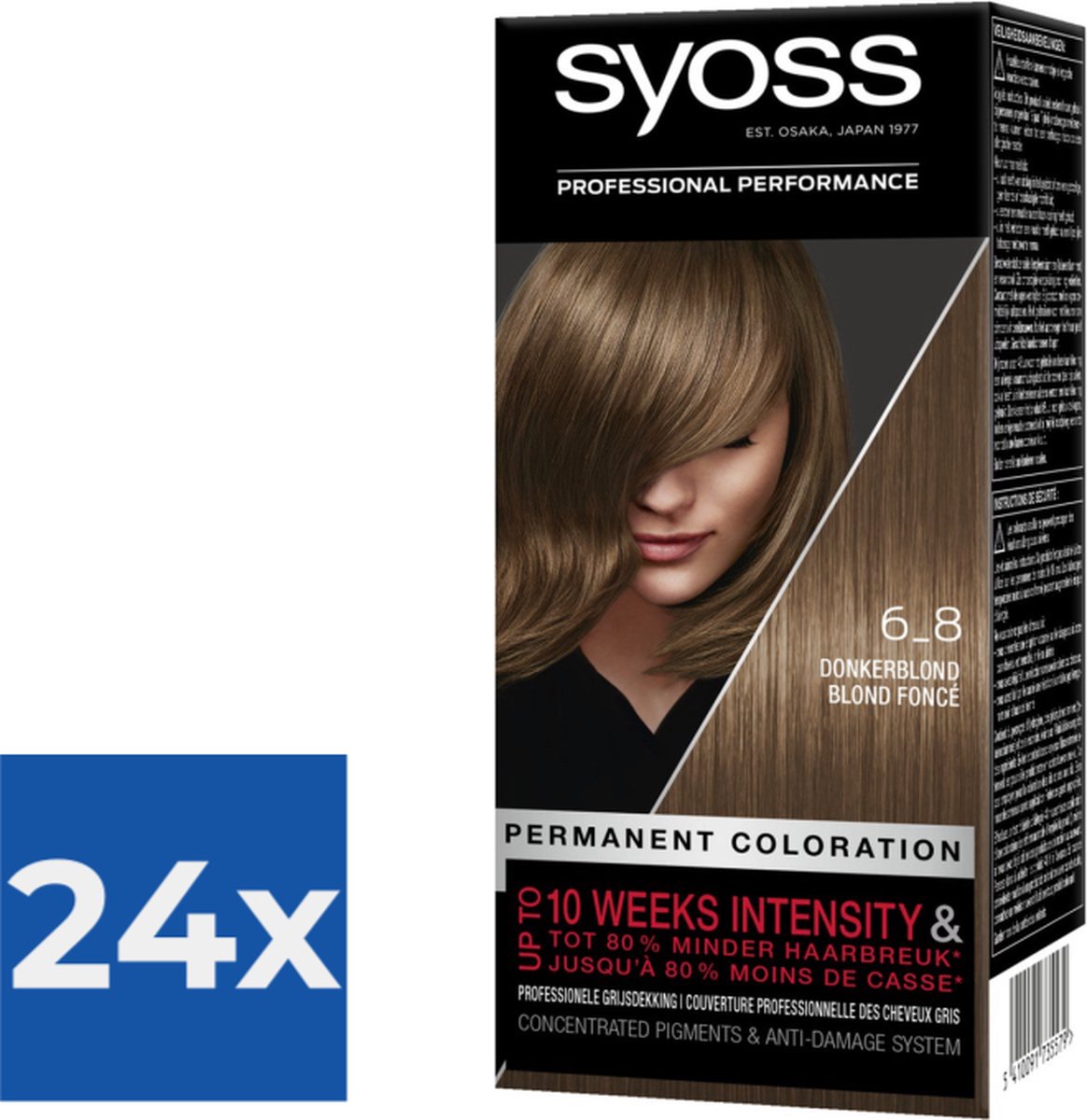 SYOSS Color baseline 6-8 Donkerblond Haarverf 1 stuk Voordeelverpakking 24 stuks