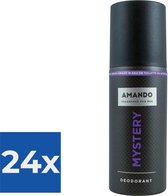 Amando Deodorant Spray Mystery 150 ml - Voordeelverpakking 24 stuks