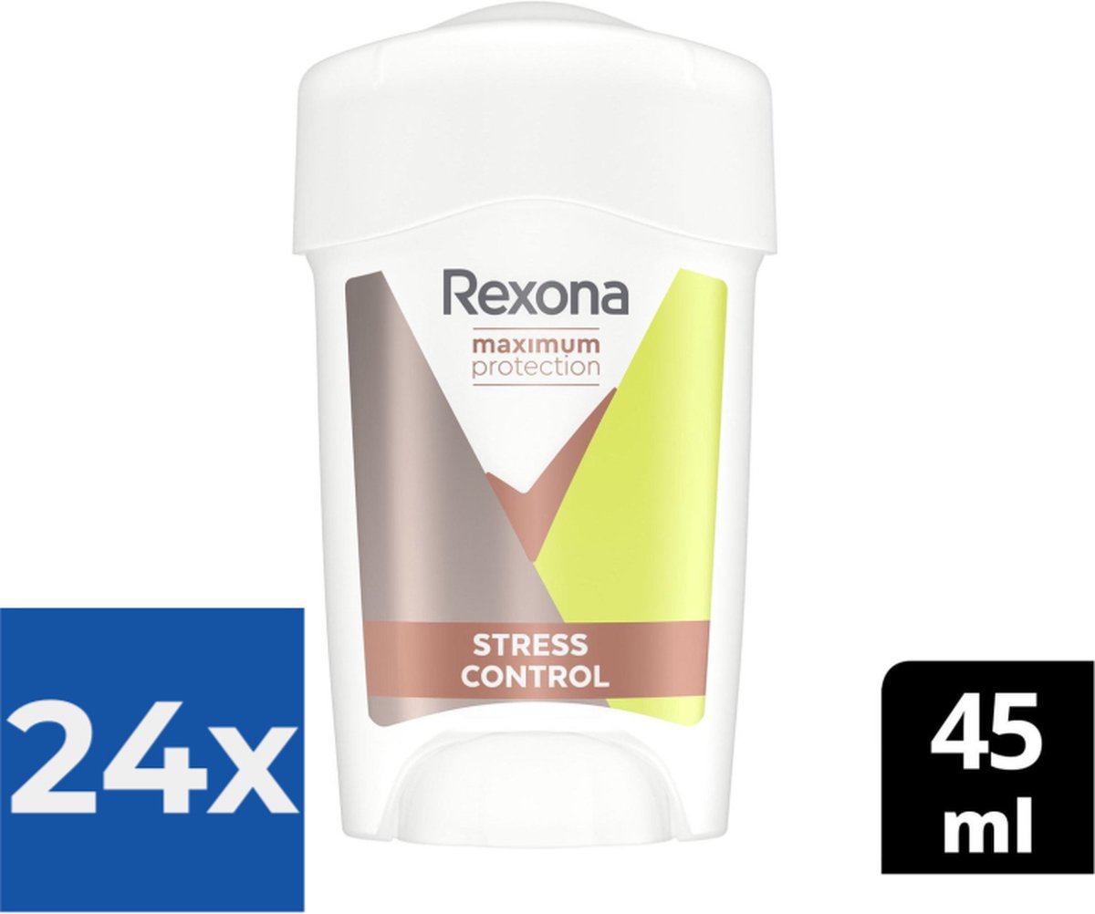 Goedkoopste Rexona Maximum Protection Stress Control Dry Deodorant - 45 ml - Voordeelverpakking 24 stuks