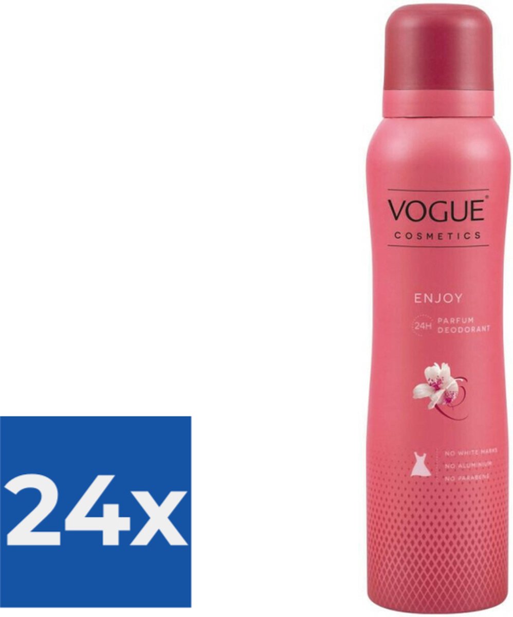 Goedkoopste Vogue Enjoy Parfum Deodorant 150 ml - Voordeelverpakking 24 stuks