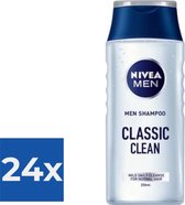 Nivea Shampoo Men - Classic Clean 250 ml - Voordeelverpakking 24 stuks