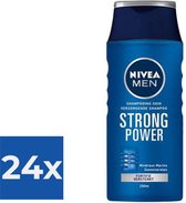 NIVEA MEN Strong Power - 250 ml - Shampooing - Pack économique 24 pièces