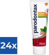 Parodontax Herbal Twist - Tandpasta - tegen bloedend tandvlees - 75 ml - Voordeelverpakking 24 stuks