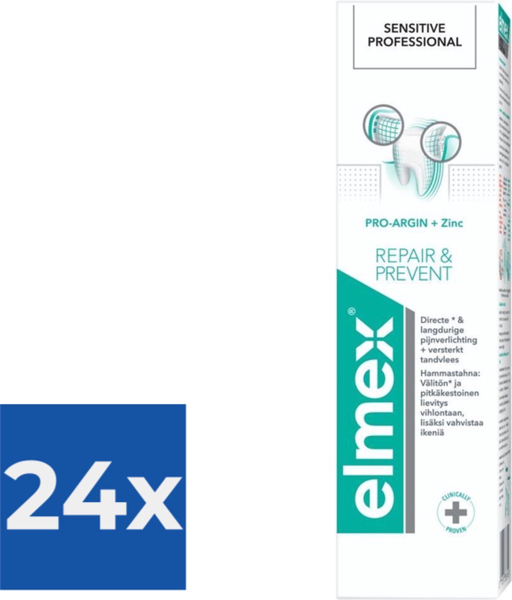 Goedkoopste Elmex Sensitive Professional Tandpasta Repair & Prevent 75 ml - Voordeelverpakking 24 stuks