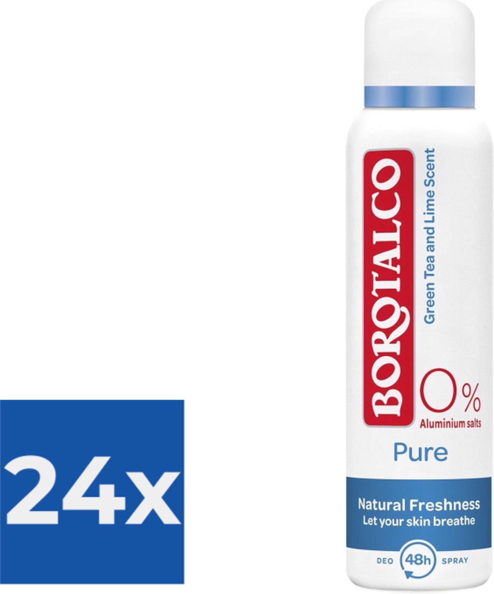 Borotalco Deospray Pure Natural Freshness 150ML - Voordeelverpakking 24 stuks