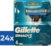 Gillette Lames de rasoir Mach3 4 Pièces - Pack Économique 24 pièces
