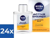 NIVEA MEN Active Energy 2-in-1 Aftershave Balsem - 100 ml - Voordeelverpakking 24 stuks