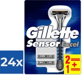 Gillette Sensor Excel - Système de rasage pour hommes - Pack économique 24 pièces