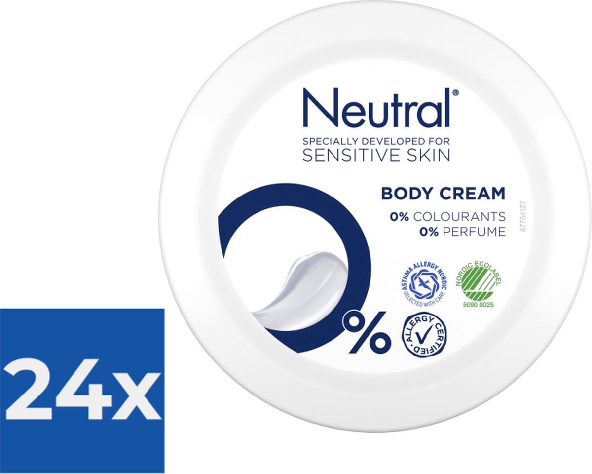 Goedkoopste Neutral Parfumvrij Body Cream 250 ml - Voordeelverpakking 24 stuks
