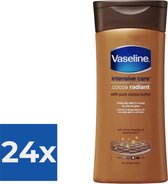 Vaseline Cocoa Radiant Intensive Care Bodylotion - 200 ml - Voordeelverpakking 24 stuks