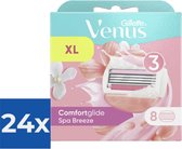 Gillette Venus Comfortglide Spa Breeze Scheermesjes voor Vrouwen - 8 navulmesjes - Voordeelverpakking 24 stuks
