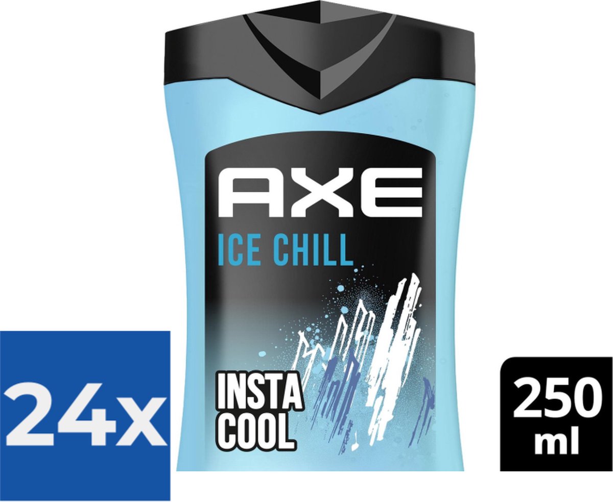 Goedkoopste Axe Ice Chill 3-in-1 Douchegel - 250 ml - Voordeelverpakking 24 stuks