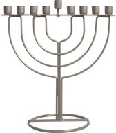 SILVER WIRE MENORAH, Very small Menora Candle Holder Silver 17cm High - WireFrame