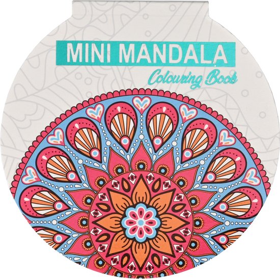 Mini Mandala Kleurboek Kinderen – Rond – Blauwe voorkant – Kleurboeken voor Kinderen – Tekenboek voor Kinderen – Kleurboek Kinderen – Tekenen Kinderen – Kleurplaten – Tekenblok voor Kinderen – 48 Pagina’s – 12 x 12 cm – Vanaf 3 jaar – Multi Kleuren