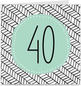 40 JAAR | verjaardagskaart / kaart met envelop | wenskaart voor 40e verjaardag