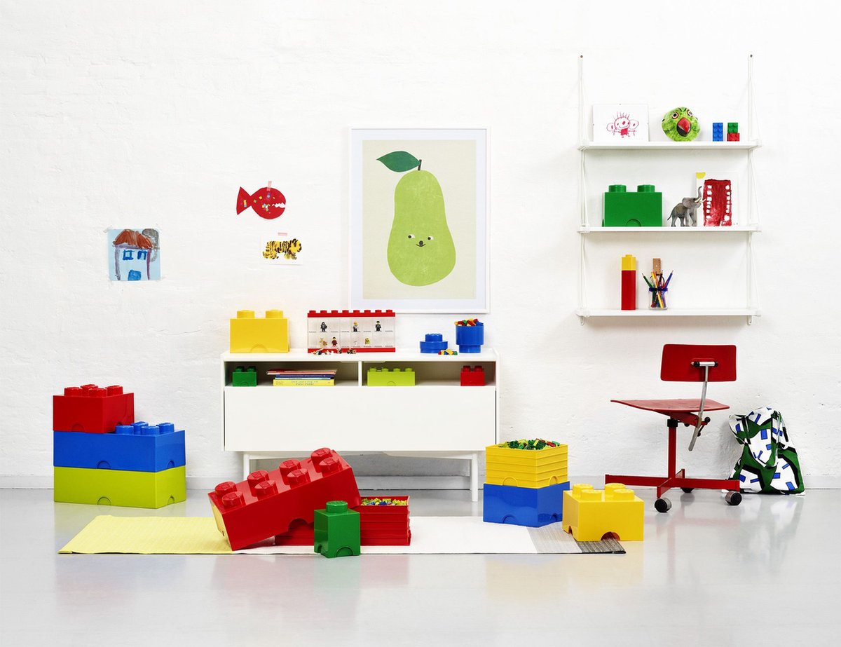 Room Copenhagen LEGO Storage Brick 2 Groen - Stapelbare opbergdoos thumbnail 4
