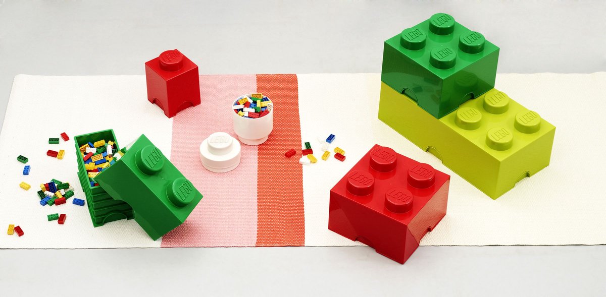 Room Copenhagen LEGO Storage Brick 2 Groen - Stapelbare opbergdoos thumbnail 5