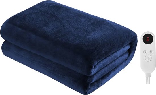 Change Luxe Elektrische Bovendeken van Change - 150x130 cm - Blauw - Knuffeldeken met 6 Warmtestanden & Timer - Geschikt voor 1 Persoon - Verzwaringsdeken - Wasbaar