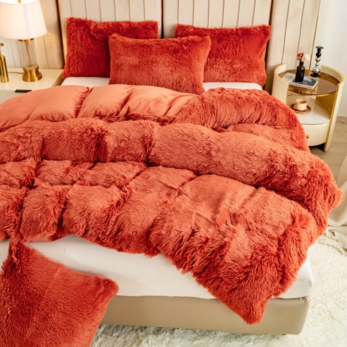 Brentfords Teddy Fleece Dekbedovertrek Single Zwart, Pluizige Kerst Beddengoed Enkele Quilt Cover Winter Bed Set Comfortabele Zachte Warme Dekbedovertrek Set met Kussensloop Gemakkelijk Onderhoud