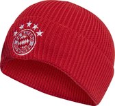 adidas Performance FC Bayern München Beanie - Unisex - Rood- Volwassenen (M/L)