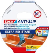 Antisliptape, goede grip op glibberige vloeren, sterke kleefkracht, helpt ongelukken voorkomen, transparant, 5m x 25mm