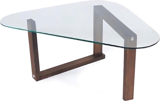 Cam Table basse | VERRE TREMPÉ | Noyer - Asir Group - Tables basses en verre - Brun - Bois|Verre - Tables basses en verre