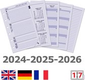 Kalpa 6236-24-25-26 Pocket Organizer Agenda Inleg 1 Week per 2 Paginas NL DE FR 2024 2025 2026