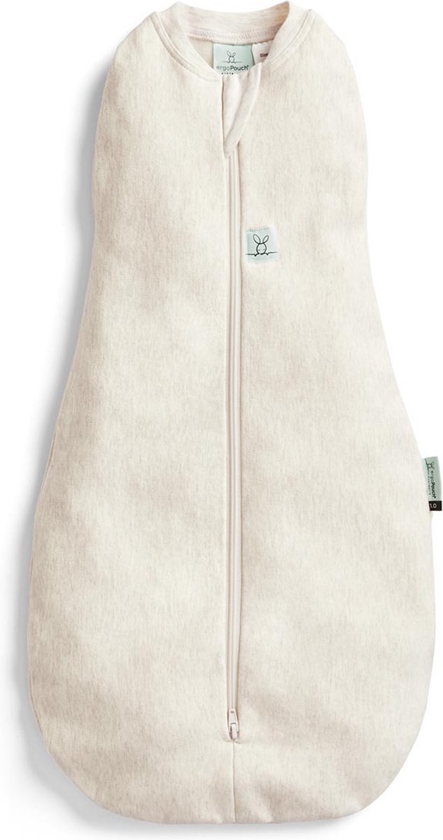 Ergopouch Cocoon inbaker slaapzak - 1,0 Tog- 0-3 md- Slaapzak baby - Slaapzakken - Inbakerslaapzak -Oatmeal Marle - ErgoPouch