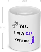 Akyol - oui, je suis un amateur de chats Tirelire - Chats - amoureux des chats - quelqu'un qui aime les chats - anniversaire - cadeau - cadeau - cadeau - Capacité 350 ML