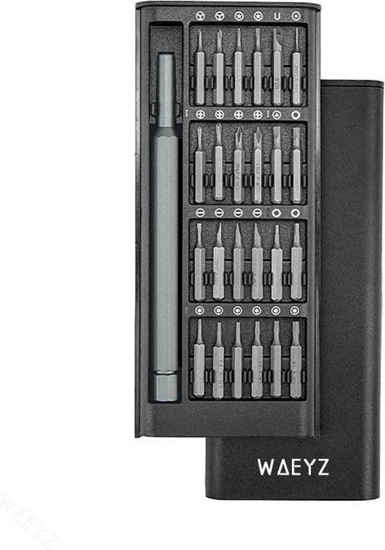 WAEYZ - 24 in 1 Precisie Magnetische Schroevendraaier Set - Reparatieset Schroevendraaier Set - Precisie Bit Set geschikt voor iPhone Android Smartphone - Tablet - Laptop - Horloges - Brillen - Elektronica