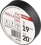 EMOS PVC Insulation tape - Isolatietape - 19mm x 20m - Zwart