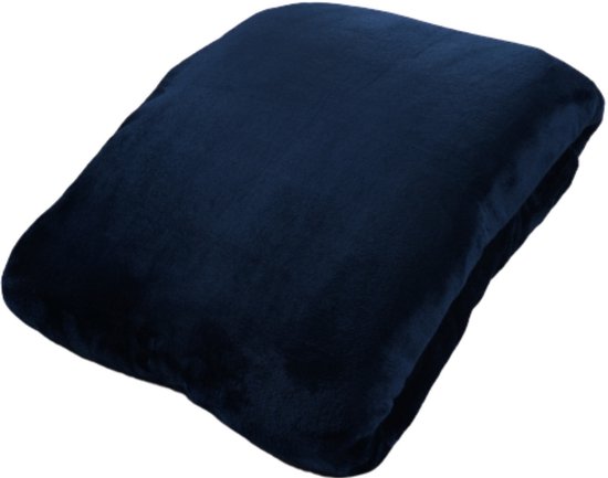 softbedding.nl - plaids - couverture polaire - 200x220cm - bleu indigo - grand foulard - peluche - doux - couverture - 300 g/m² - belle qualité