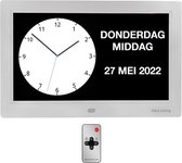 Digitale Klok - Dementieklok - XXL - Analoog - Kalender met Datum en Dag - Nederlandstalig - 10 inch