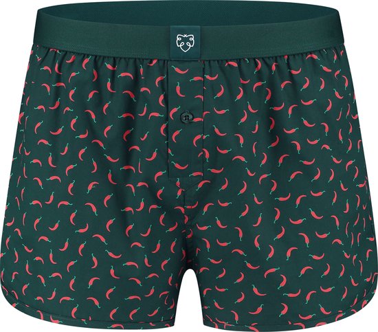 A-dam Spicy Peppa - Boxershort - Katoen - Onderbroek - Ondergoed - Heren - Donker Groen - M