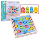 Magnetisch eendjes spel - 20*20*5 cm - Houten speelgoed - Montessori - Motoriek - Cognitief - Peuter - Kleuter - Kleurrijk