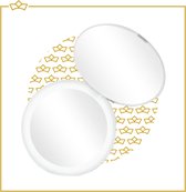 Make-up spiegel met verlichting - Handspiegel - Rond - 10x Vergroting -Led - Usb oplaadbaar - Opvouwbaar - Wit